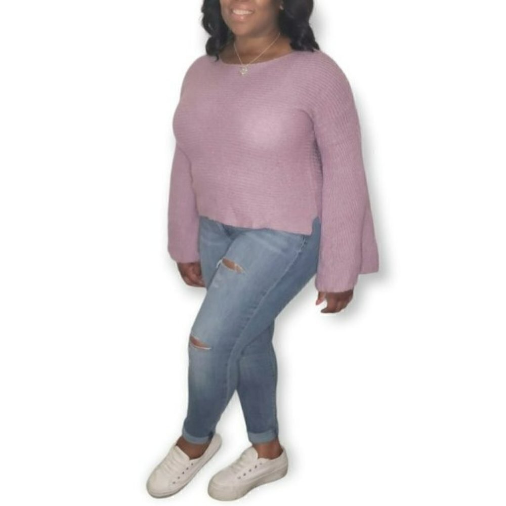 BP. Purple Mist Flare Sleeve Sweater Sz XS